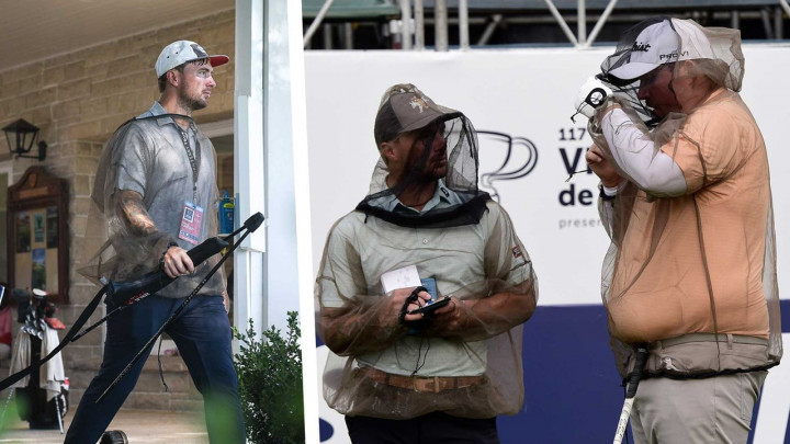 Hài hước cảnh golfer phải mặc áo lưới để chống "nạn muỗi" ở Argentina Open